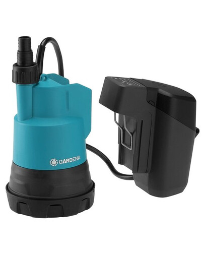 GARDENA Pompe submersible sans fil pour eau propre 2000/2 18V P4A avec batterie rechargeable