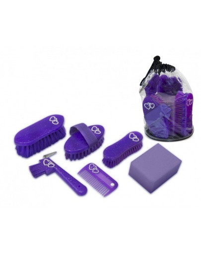 YORK Kit de nettoyage pour chevaux Sweety purple