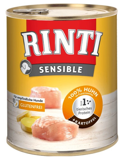 RINTI Sensible - Poulet avec pommes de terre - 6x800 g + sac GRATUIT