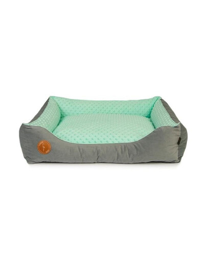 LAUREN DESIGN Tanière VELVET CEZAR velours gris + minky mint