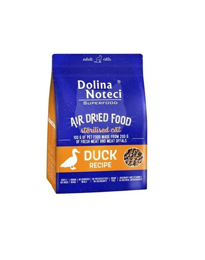 DOLINA NOTECI Superfood Air Dried Duck Aliment séché à l'air avec canard pour les chats adultes 1 kg