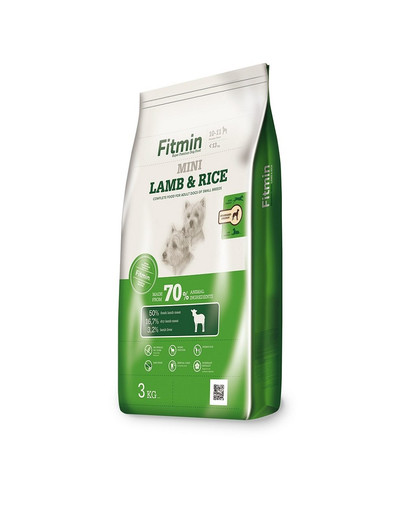 FITMIN Dog mini lamb&rice Croquettes pour chiens de petite race 3 kg