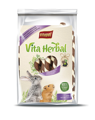 VITAPOL Tubes à fruits et légumes pour rongeurs et lapins 200g