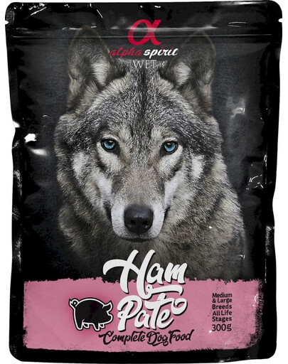 ALPHA SPIRIT Wet Pate Ham Pâté de jambon pour chiens 300g