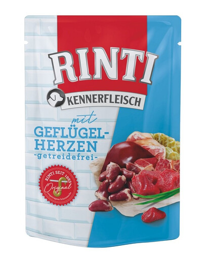 RINTI Kennerfleisch Poultry hearts Sachet de 400 g de cœurs de volaille