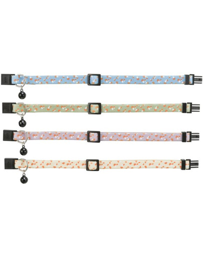 TRIXIE Collier pour chat avec clochette Mushroom Couleurs mélangées