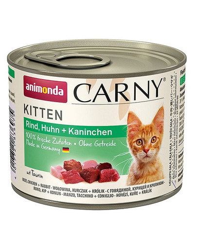ANIMONDA Carny Kitten Boeuf/poulet/lapin 200 g