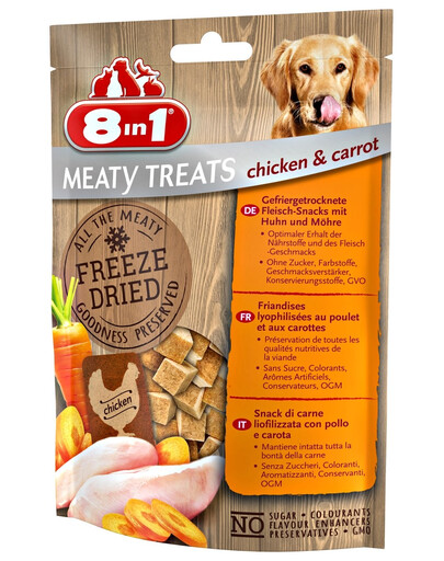 8IN1 Meaty Treats poulet et carottes 50 g