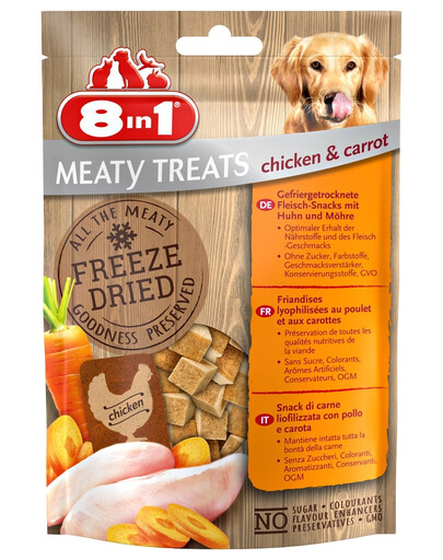8IN1 Meaty Treats poulet et carottes 50 g
