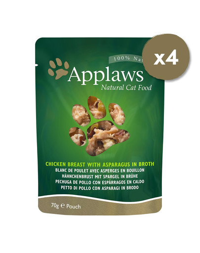 APPLAWS Cat Pouch 12 x 70 g nourriture humide pour chat au poulet et au potiron