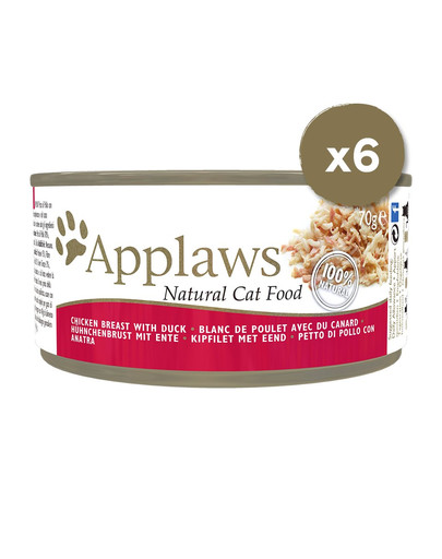 APPLAWS Cat Tin Chicken with Duck 6 x 70 g