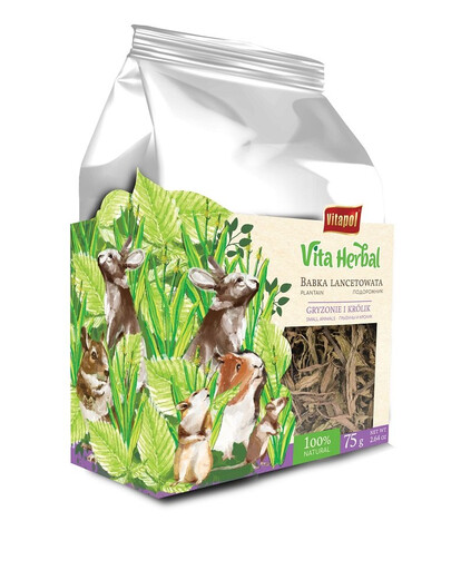 VITAPOL Vita Herbal Plantain pour rongeurs et lapins 75g