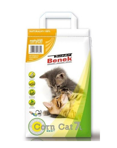 BENEK Super Corn Litière pour chats 7l