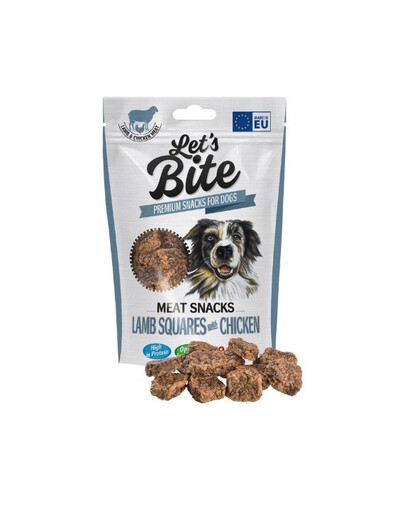 BRIT Let’s Bite Meat Snacks squares 80g carrés à l'agneau et au poulet