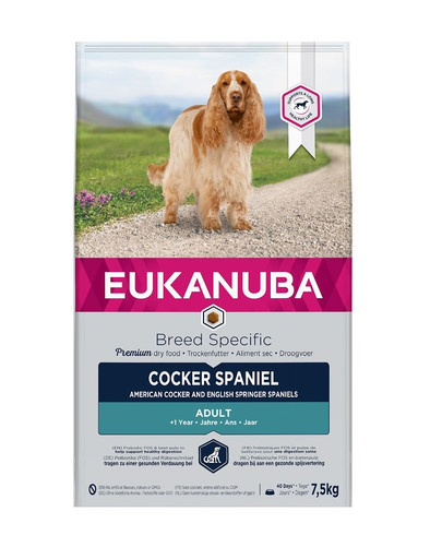 EUKANUBA Adult Breeds Specific Cocker Spaniel Chicken Riche en poulet frais 7.5 kg