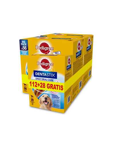 PEDIGREE DentaStix pour chien de grande taille - traitement dentaire 56 + 28 pcs.