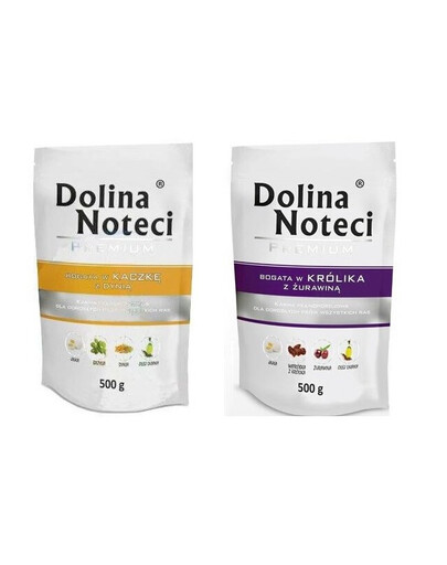 DOLINA NOTECI Premium KIT D'ESSAI Riche en canard et en lapin 10x500 g