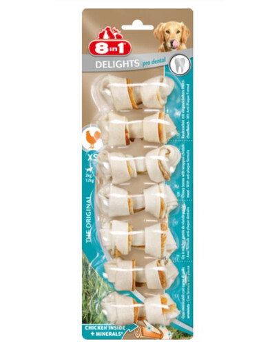 8IN1 Délicatesse Dental Delights Bones xs 7 pièces