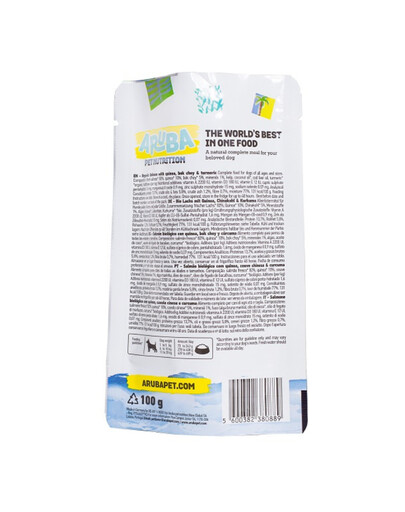 ARUBA Dog Organic Saumon avec quinoa, bok choy et curcuma 100 g