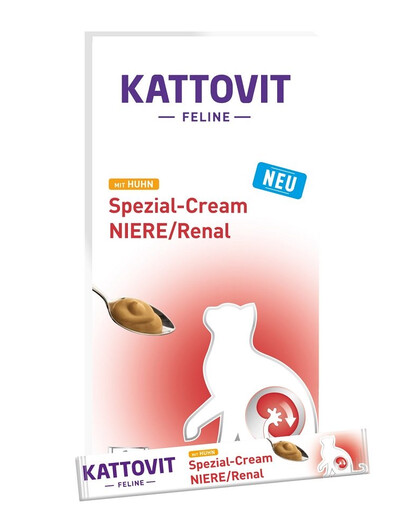 KATTOVIT Renal Cream 6x15g Friandises pour chats à la crème de poulet