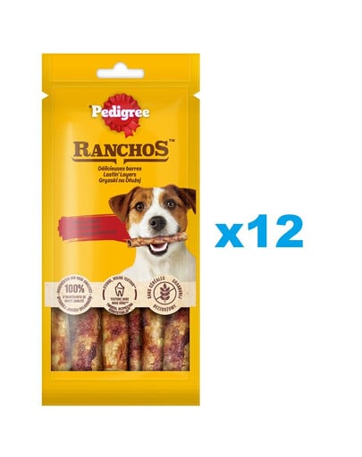 PEDIGREE Ranchos Chews for Longer - Friandises au boeuf pour chiens - 12x40g