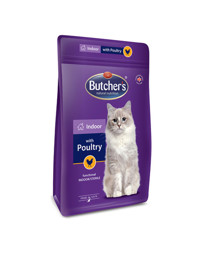 BUTCHER'S Functional Cat Dry Indoor Croquettes pour chats au volaille 800 g