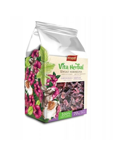 VITAPOL Vita Herbal pour rongeurs et lapins, khibiscus 70g