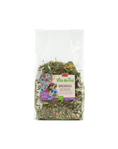 VITAPOL Vita Herbal Duo Snack prairie aux herbes pour chinchillas et oiseaux de nuit 500 g