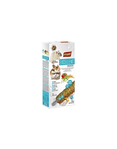 VITAPOL Smakers Excellent pour hamster et gerbille 2 pièces 110 g