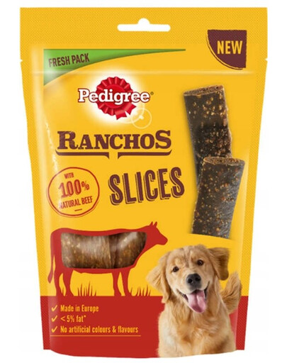 PEDIGREE Ranchos Slices - friandises pour chiens au bœuf - 8 x 60g