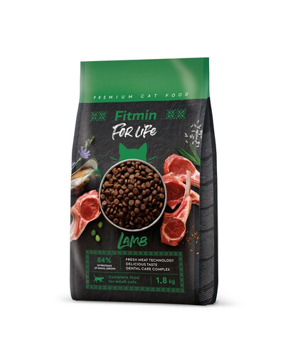FITMIN Cat For Life Adult Lamb 1,8 kg pour chats adultes avec agneau