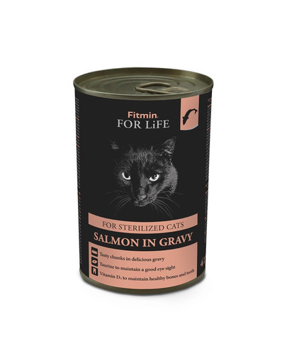 FITMIN For Life Cat Tin Sterilized Salmon 415g conserve pour chats stérilisés au saumon