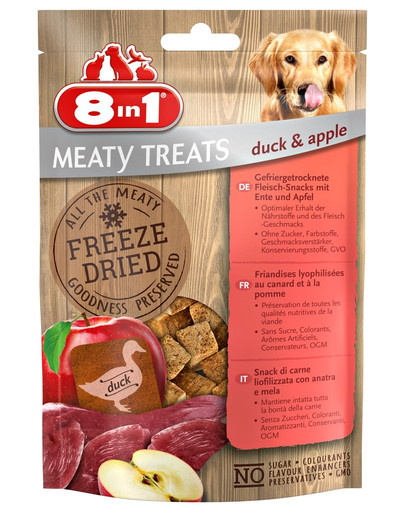8IN1 Meaty Treats canard et pommes 50 g