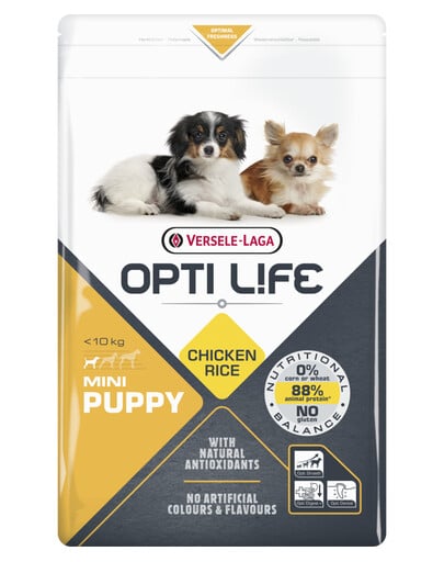VERSELE-LAGA Puppy Mini - Croquettes pour chiots de petites races et races miniatures Volaille 2,5 kg