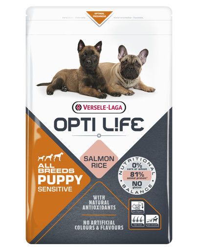 VERSELE LAGA Opti Life Puppy Sensitive All Breeds pour chiots sensibles toutes races - saumon 12.5 kg