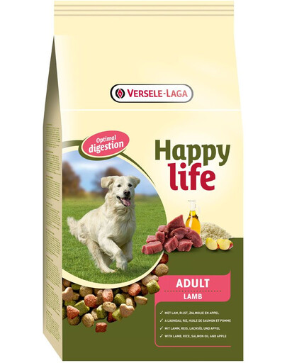 VERSELE-LAGA Happy life adult lamb chiens adultes vitaux 15 kg