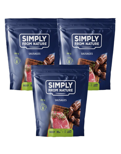 SIMPLY FROM NATURE - Saucissons naturels au bœuf - 3 x 300 g