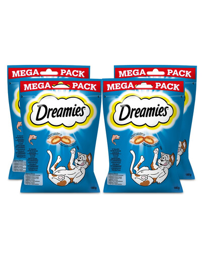DREAMIES Mega Pack 4x180g délicieuses friandises pour chats au goût de saumon