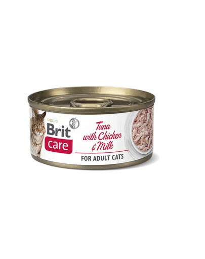 BRIT CARE Cat tuna with chicken 24 x 70 g de thon avec du poulet et du lait pour chats