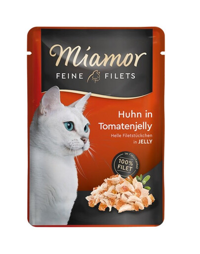 MIAMOR Feline Filets Poulet à la tomate en gelée 12x100 g