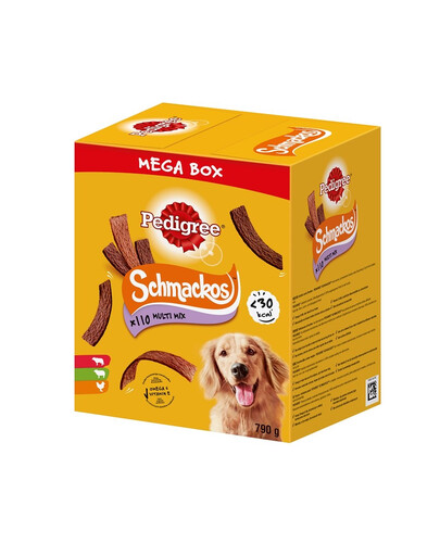 PEDIGREE Mega Box Schmackos au goût de bœuf, d'agneau et de volaille 790 g