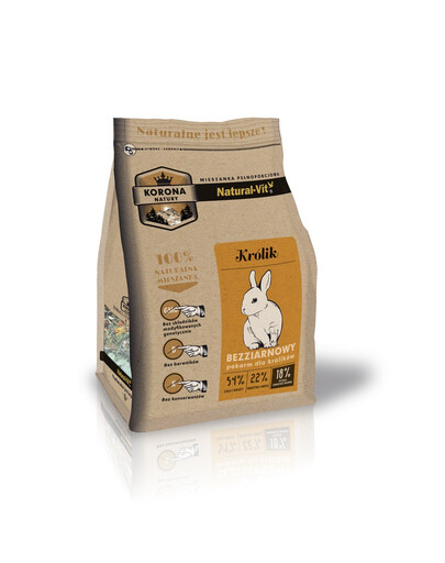 NATURAL-VIT Korona Natury Mélange complet pour lapins 2 x 750 g