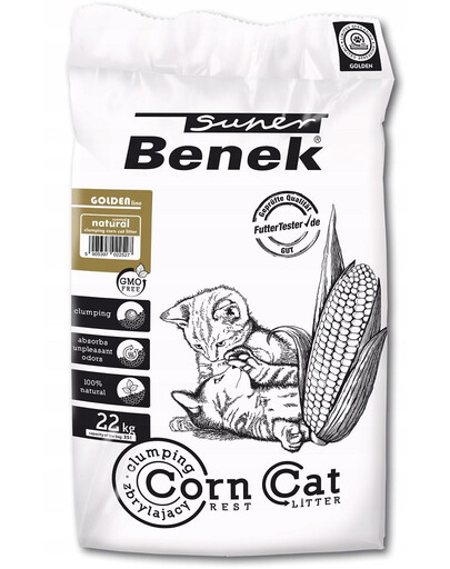 BENEK Super Corn Cat Golden grit de maïs Naturel 35 l