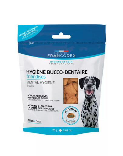 FRANCODEX Friandises pour chiots et chiens - hygiène bucco-dentaire 75 g