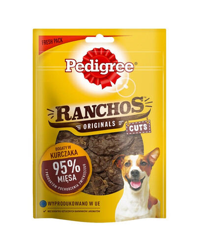 PEDIGREE Ranchos Originals Cuts 6x65g  friandise pour chien au poulet