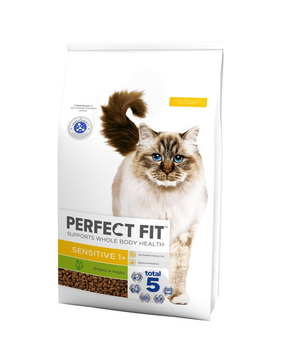 PERFECT FIT Sensitive 1+ Croquettes à la dinde pour chats délicats 7 kg