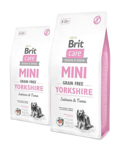 BRIT Care Grain Free Mini Yorkshire - Saumon & thon, sans céréales, pour Yorkshire - 2 x 7 kg