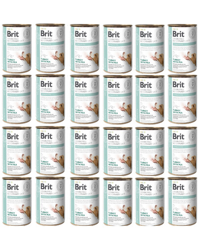 BRIT Veterinary Diet Struvite Turkey&Pea - nourriture vétérinaire dinde & pois pour les troubles des voies urinaires chez les chiens - 24x400 g