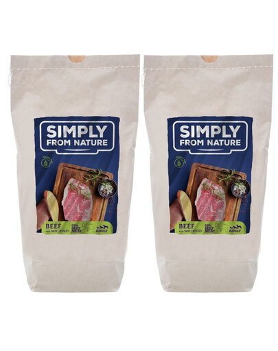 SIMPLY FROM NATURE - Croquettes de bœuf pour chien - 2x1,2 kg