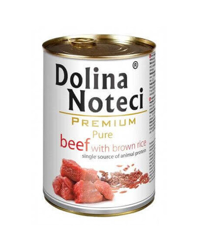 DOLINA NOTECI Premium Pure - Boeuf avec riz pour chiens adultes - 800g